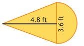 Find the area of the irregular figure (use 3.14 for pi). Show your work. Round to-example-1