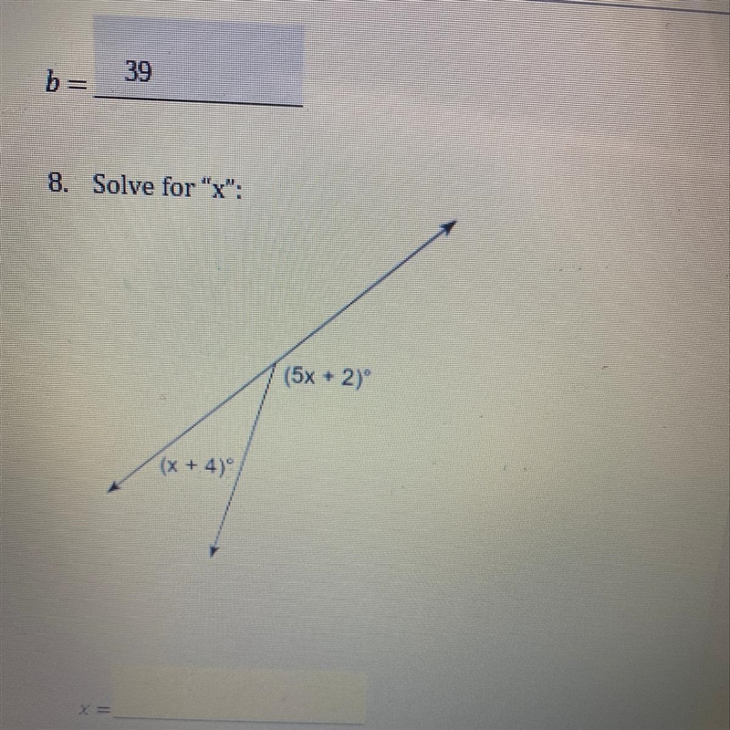 8. Solve for "x": (5x + 2) (x + 4)-example-1