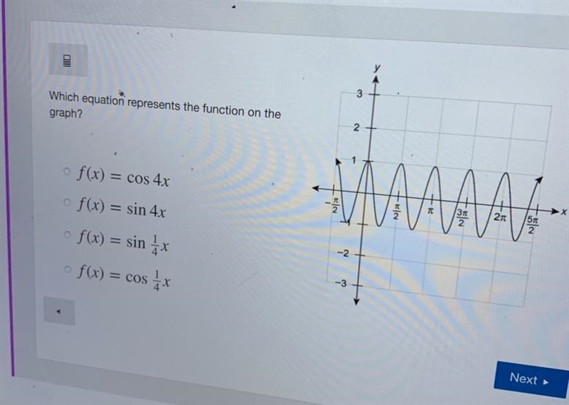 Which graph represents the function on the graph? Please help thank you-example-1