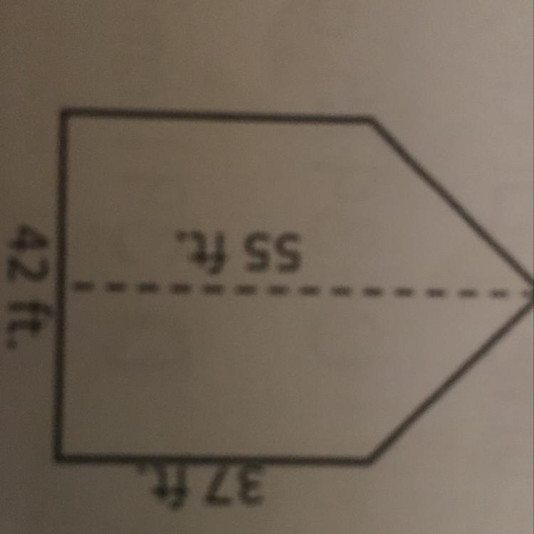 Find the area of the polygon. A. 1,922 ft2 C. 1,932 ft2 B. 932 ft2 D. 922 ft2-example-1