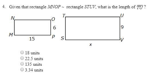 Given that rectangle MNOP rectangle STUV what is the length of TU-example-1