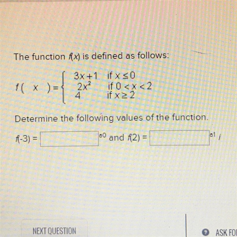 The function f(x) is defined as follows:-example-1