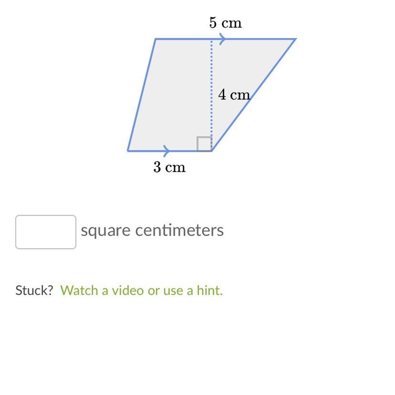 Find the area of the sq centimeters-example-1