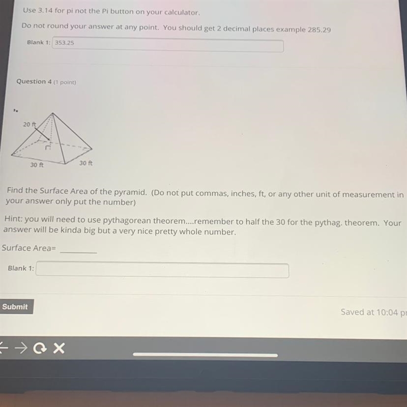 Find the surface area of the pyramid-example-1