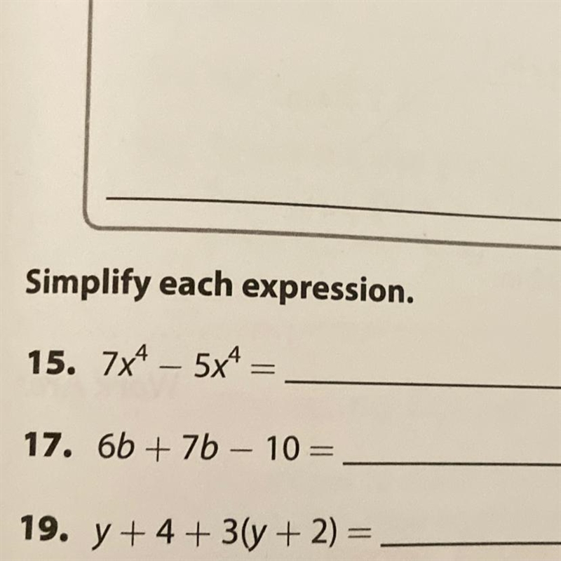 Please help me simplify the expression on number 19!!!-example-1