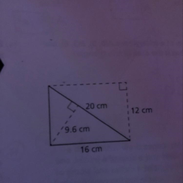 Select all expressions that represent the area of the given triangle A=1/2(12x16) A-example-1