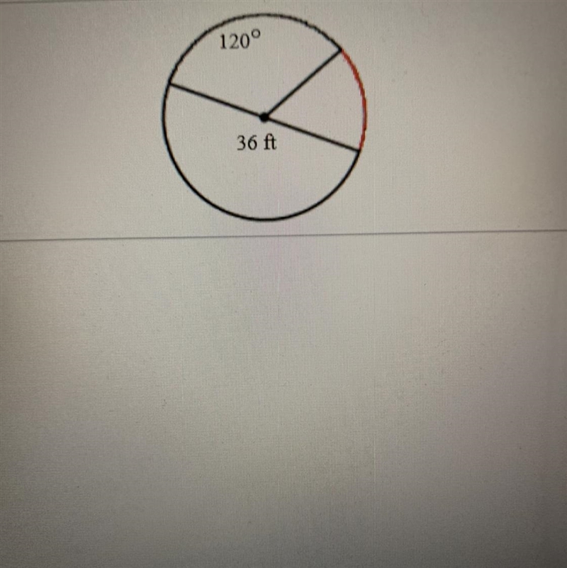 Find the arc length shown In red. Leave your answer in terms of pi.-example-1