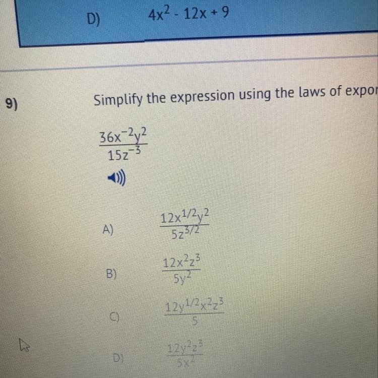 Simplify the expression using the laws of exponents-example-1