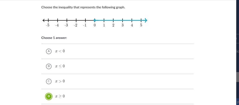 Choose the inequality that represents the following graph-example-1