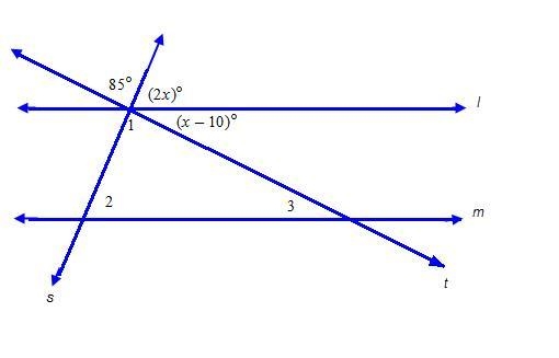 PLEASE HELPP!!! Lines l and m are parallel. What is the measure of angle 3? 25 degrees-example-1