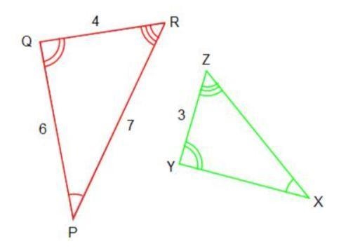 Triangles PQR and XYZ are similar. What is the length of XZ? 6 5.25 3.5 2.57-example-1