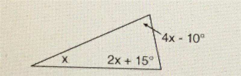 What type of triangle is shown? A. Equiangular triangle B. Acute triangle C. Right-example-1