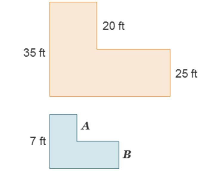 Consider the reduction of the complex figure. The scale factor for the reduction is-example-1