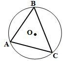 Given: m∠ABC = 50°, AC = 30 Find: OA-example-1