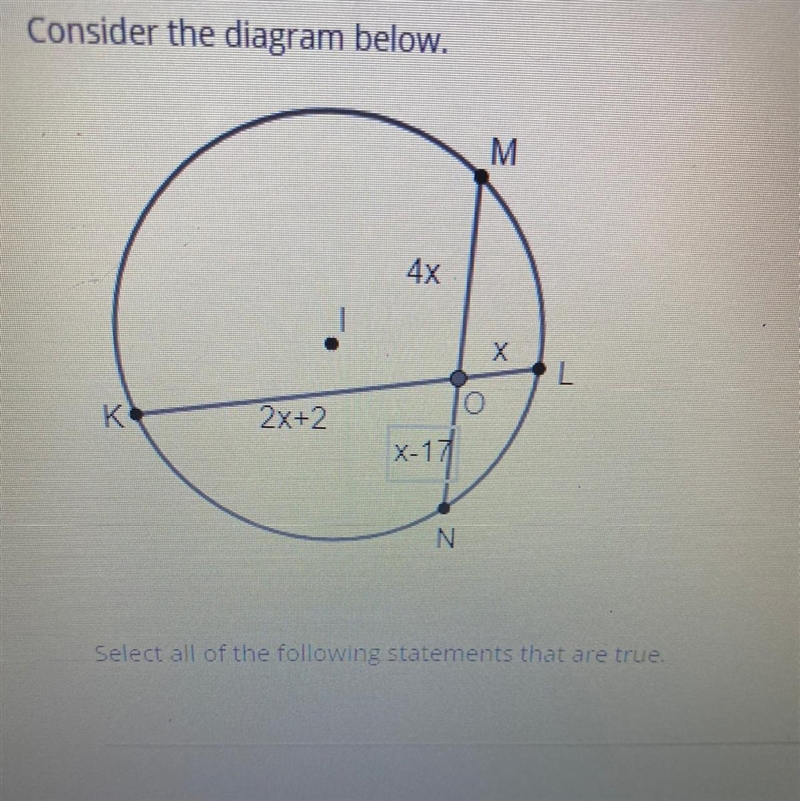 Select the following statements that are true. X=2 MO=140 OL=35 KL=17 MN=158 ON=52-example-1