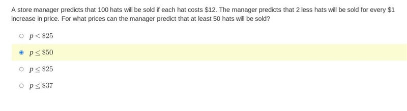 I'm stuck on this math problem. The answer i highlighted is wrong so that eliminates-example-1