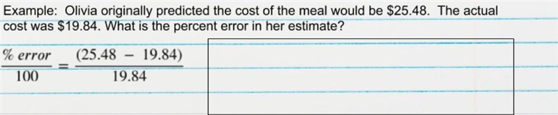 What is the percent error in her estimate?-example-1