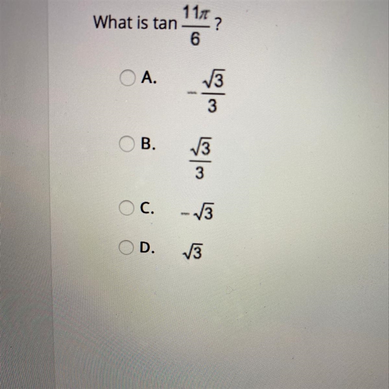 What is tan 11pi/6?-example-1