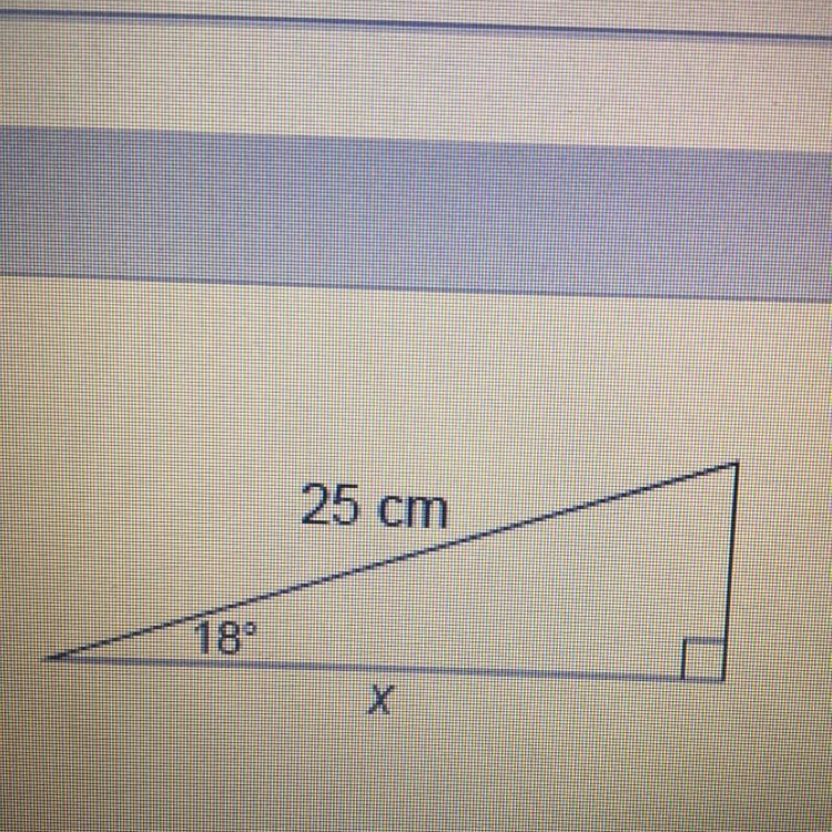 What is the value of x in the triangle? Enter your answer in the box, round your final-example-1