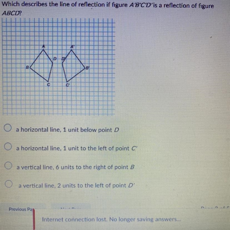 Which best describes the line of reflection-example-1