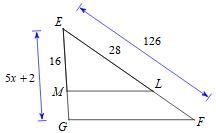 Find the length of MG. ∆EGF~∆EML. I dont understand what im doing wrong i keep getting-example-1