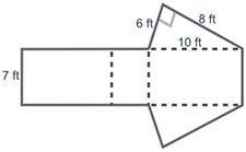 Use a net to find the surface area of the right triangular prism shown below:-example-1