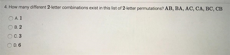 !!!!!!HELPPP!!!!!! How many different 2-letter combinations exist in this list of-example-1