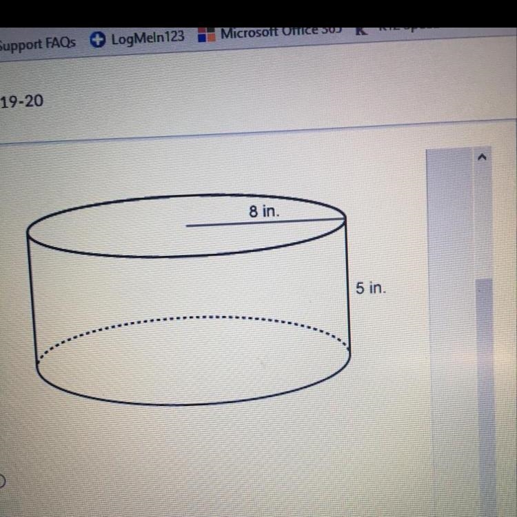 What is the exact volume of the cylinder? enter your answer, in terms of pi, in the-example-1