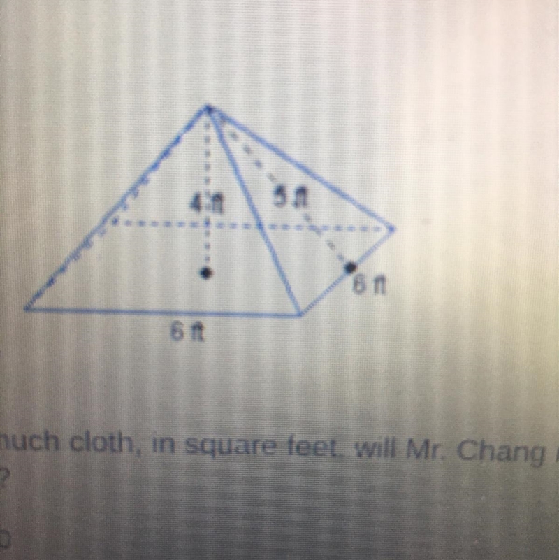 How much cloth, in square feet, will Mr. Chang need, assuming he does not need to-example-1