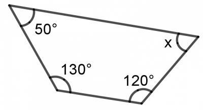 Find the angle measure x in the given figure. 70° 45° 60° 55°-example-1