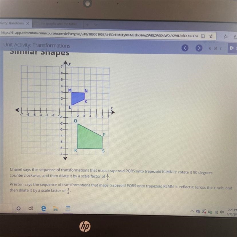 How does a dilation by a scale factor of 1/2 change the coordinates of a shape?-example-1