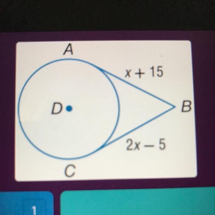 What is the value of x? A.) 15 B.) 22 C.) 25 D.) 20-example-1