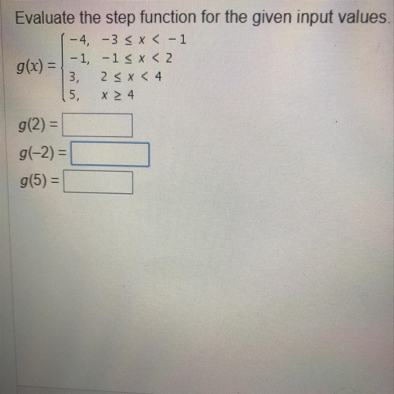 Evaluate the step function for the given input value-example-1