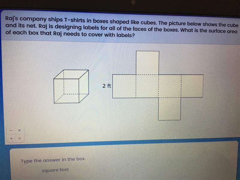 Raj’s company ships T-shirts in boxes shaped like cubes. The picture below shows the-example-1