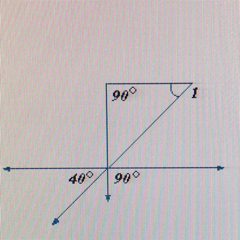 M ∠1 = ? 40 50 130 pls help!!-example-1