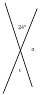 Two lines intersect (see image below) Find the value of c. 24° 48° 66° 156° Find the-example-1