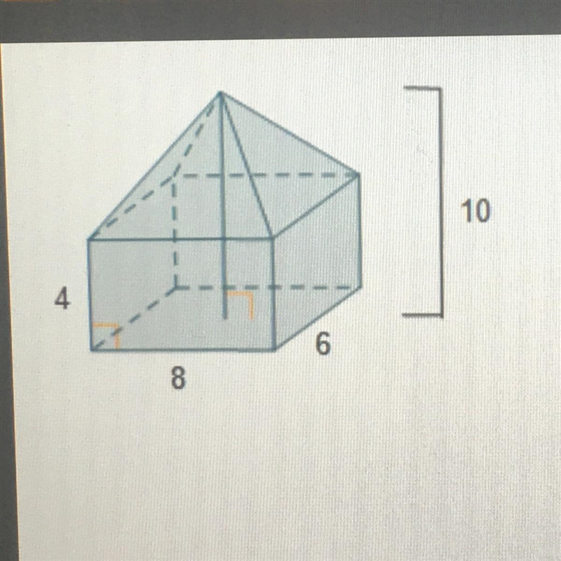 Which expression represents the volume, in cubic units, of the composite figure? (8)6)(6) + (8)6)(4) {(8)6)(10) + (8)6)(4) (8)6)(4) - {}](816)6) (8)6)(4) - (} ]8)6)(10)-example-1