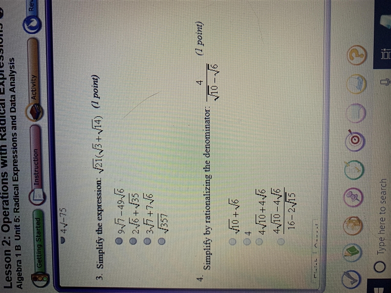 Simplify the expressions-example-1