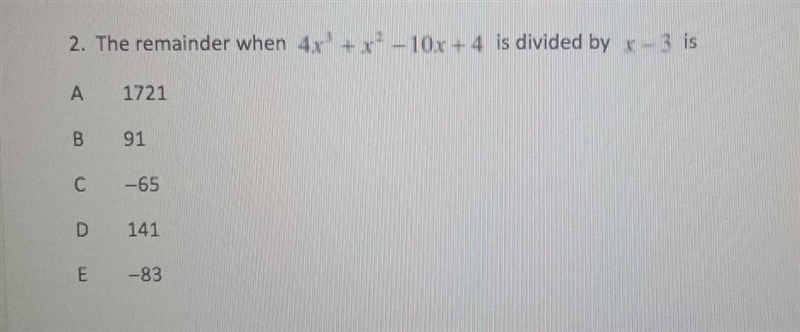 Use the factor and remainder theorem. ​-example-1