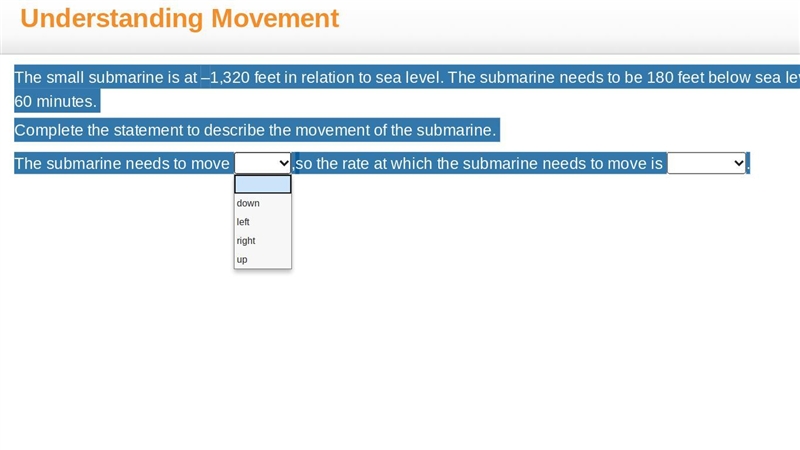 The small submarine is at –1,320 feet in relation to sea level. The submarine needs-example-3