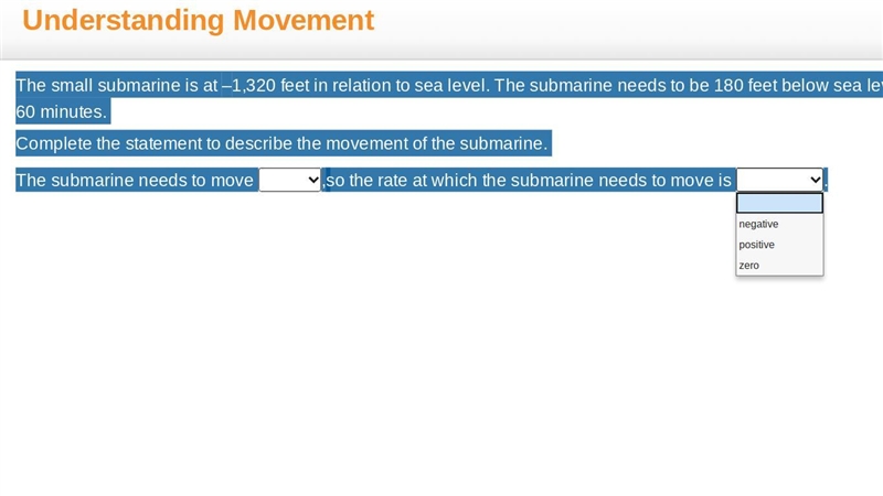 The small submarine is at –1,320 feet in relation to sea level. The submarine needs-example-4