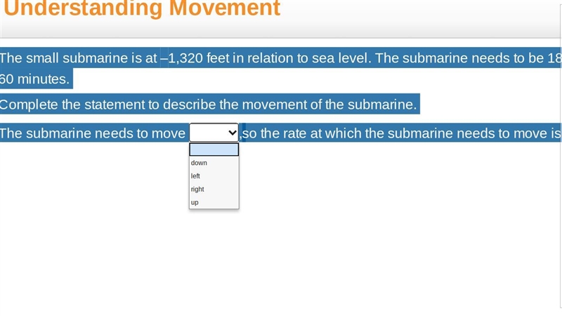 The small submarine is at –1,320 feet in relation to sea level. The submarine needs-example-5