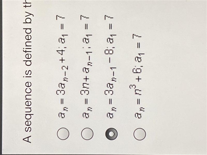 a sequence is defined by the explicit formula an = 3^n + 4. which recursive formula-example-1