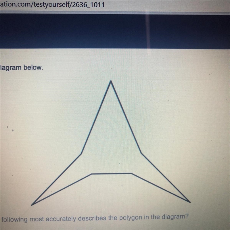 Consider the diagram below. Which of the following most accurately describes the polygon-example-1