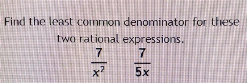 Find the least common denominator for these two rational expressions​-example-1