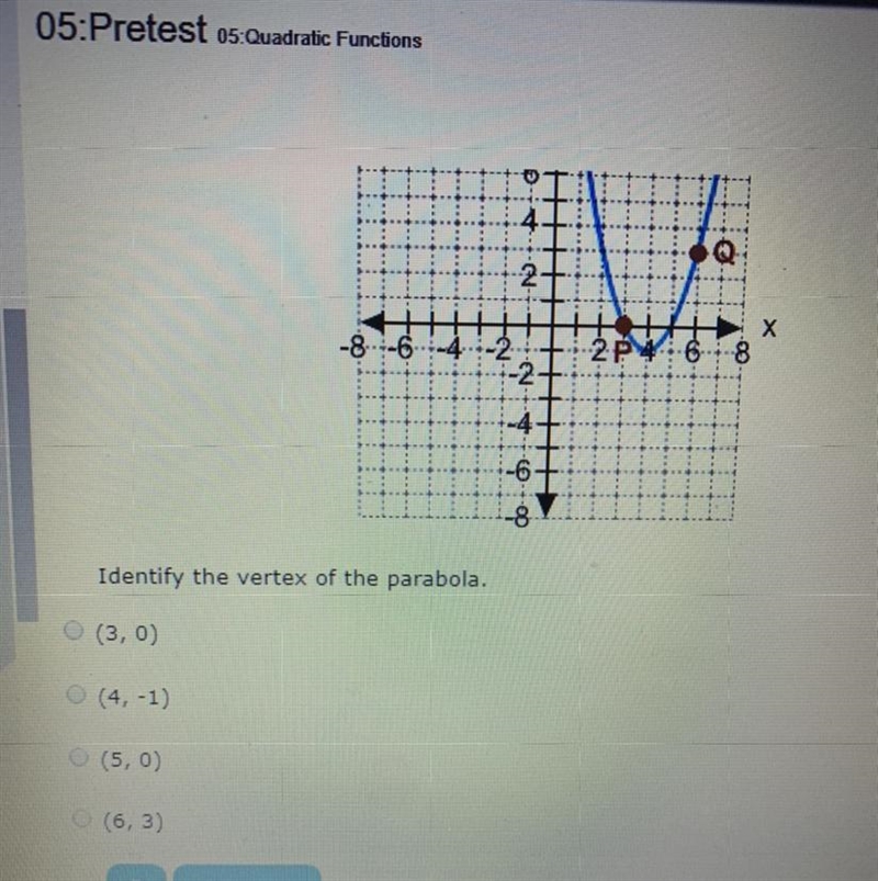 Identify the vertex of the parabola plssss..!!!!!!-example-1