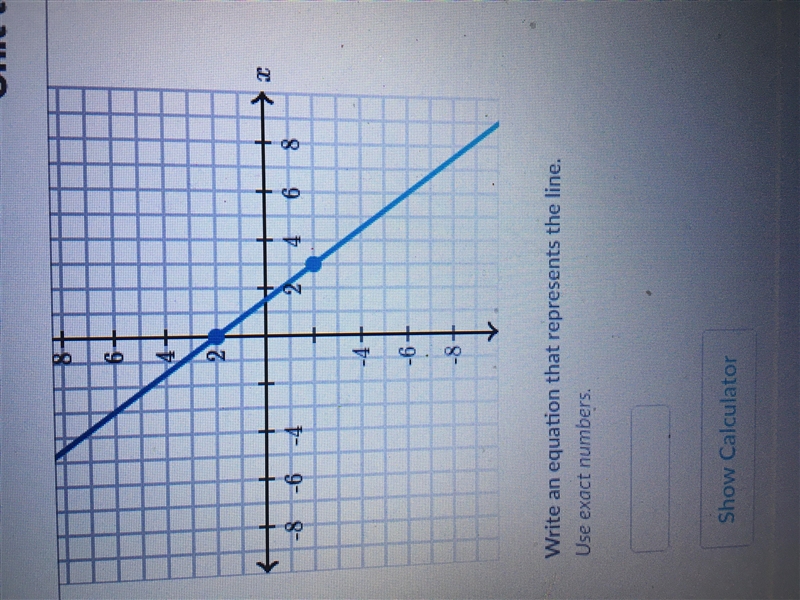 Write a equation that represents the line-example-1