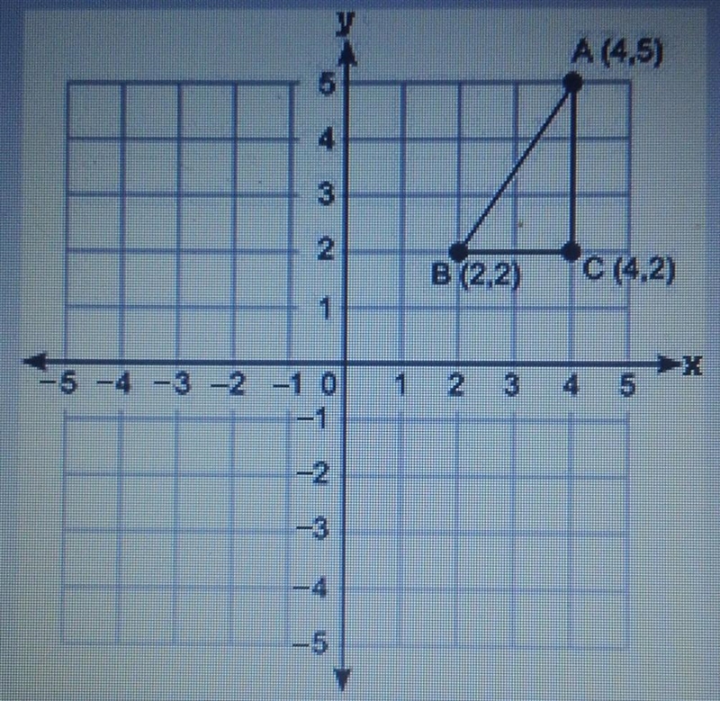 Look at triangle abc. what is the length of side ab of the triangle? a. 3 b. 5 c. sq-example-1