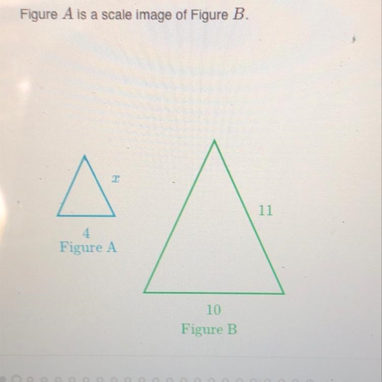 Figure A is a scale image of figure b. What is the value of X?-example-1