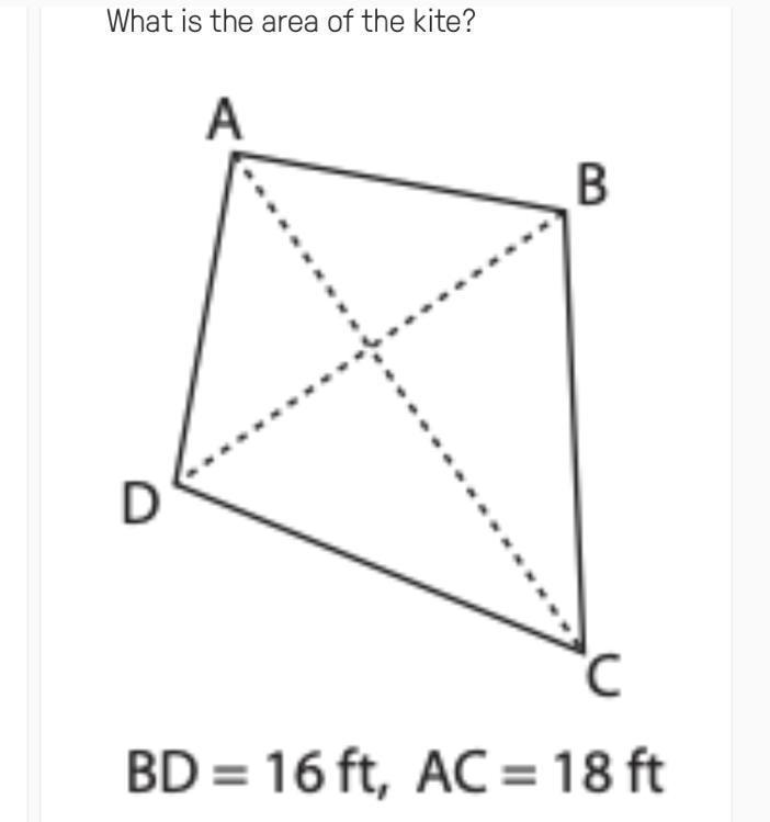 What is the area of the kite? 20 points.-example-1